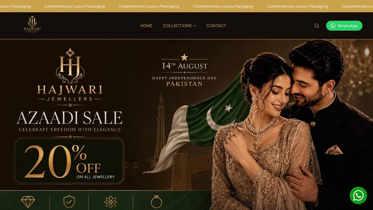 Hajwari Jewellers website preview
