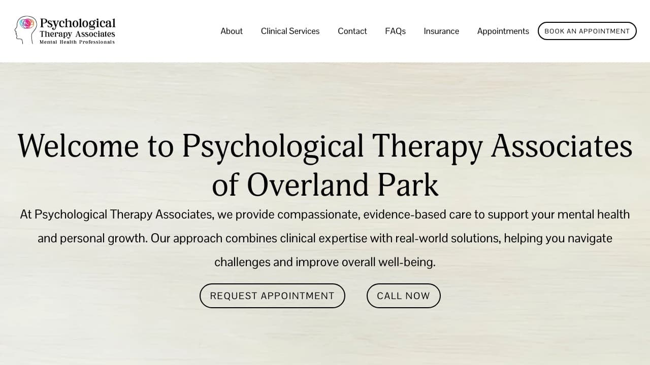 Psychological Therapy Associates website preview