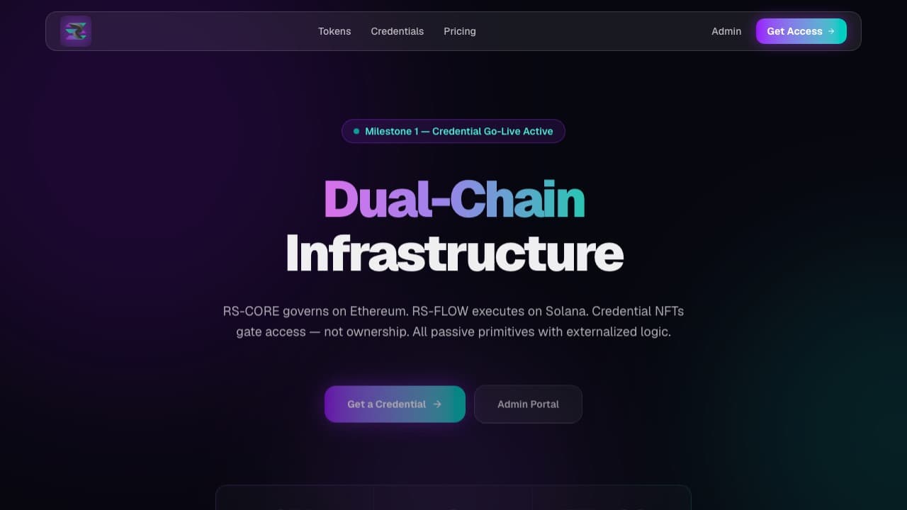 RS Coin website preview