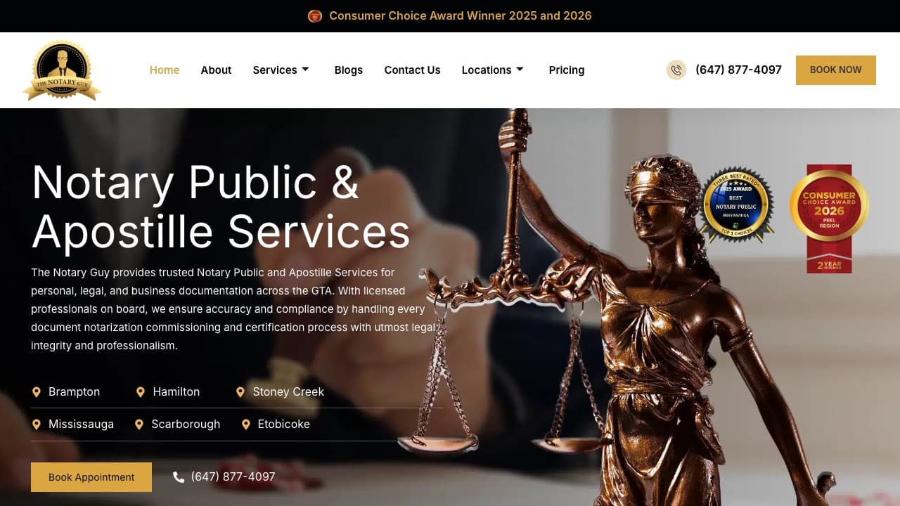 The Notary Guy website preview